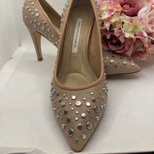 Diane von Furstenberg Nude Alina Heels Size 6.5